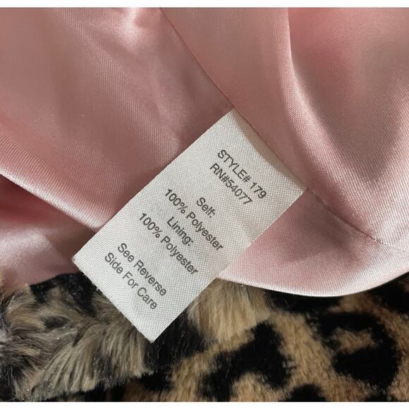 Cabi Lola Retro Cropped Faux Fur Leopard Animal Print Swing Coat Jacket 179 M - Picture 11 of 12